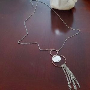 01 long necklace silver chain